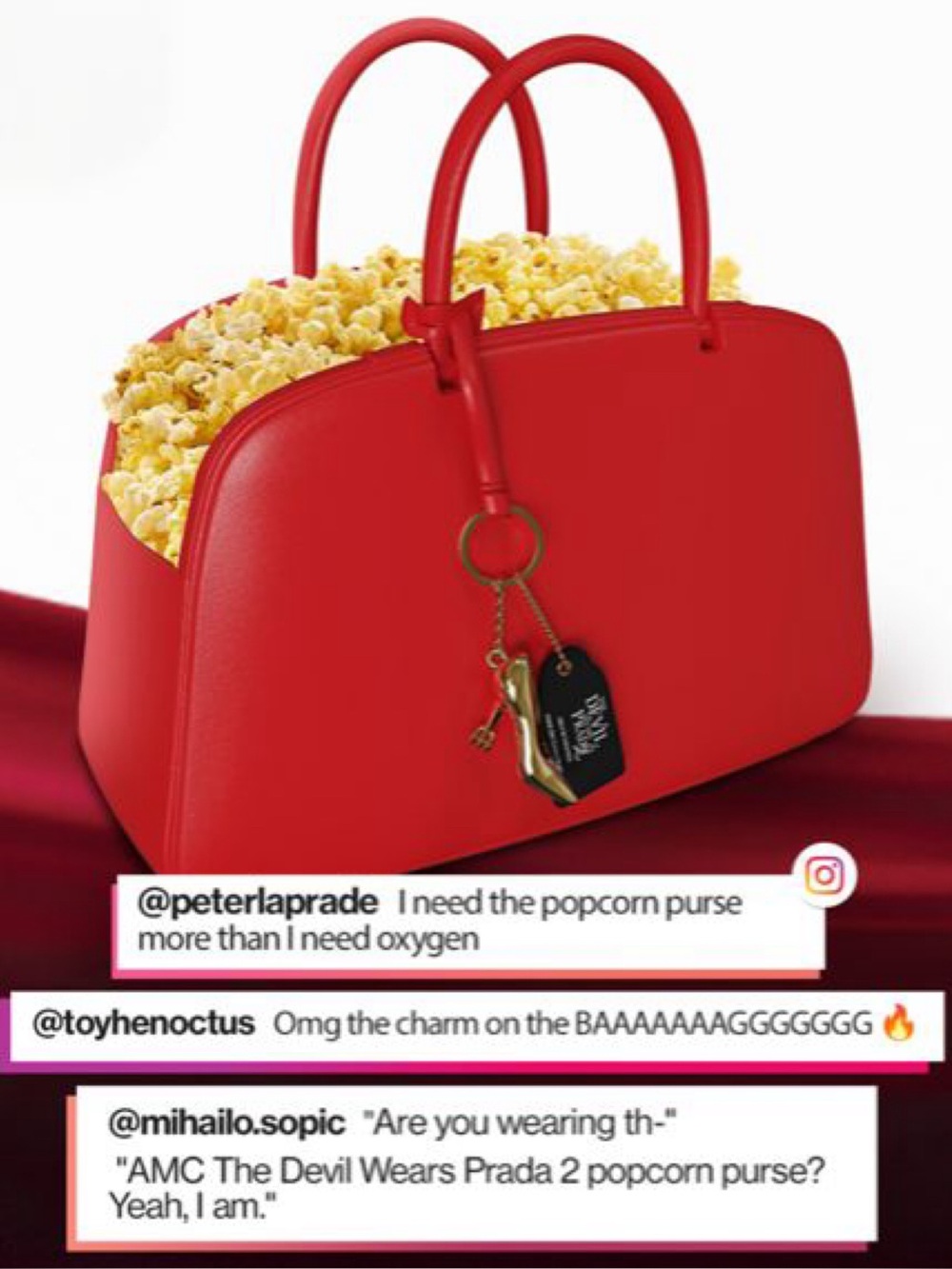 Devil Wears Prada 2 Popcorn Bucket / Handbag  The Butter Birkin NEW!